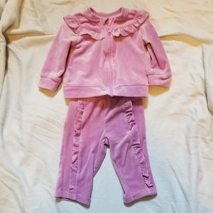 4/$16 Wonder Nation Lilac Velour Track Suit Set